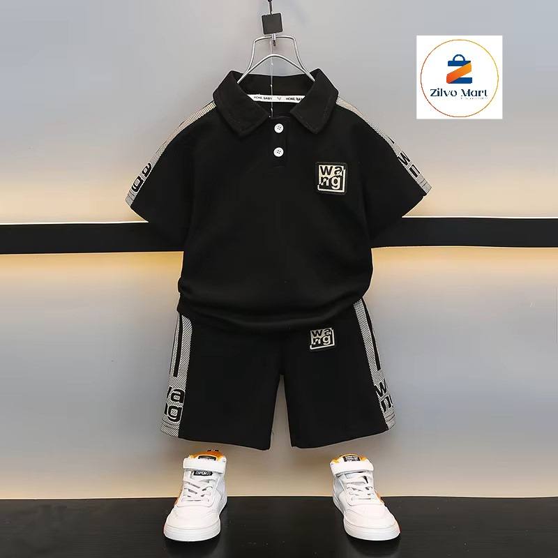 Kids Polo Tshirt And Pant Set
