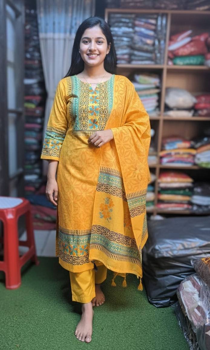 Block Print Three Piece