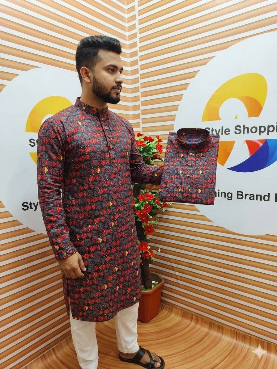 Cotton Print Panjabi