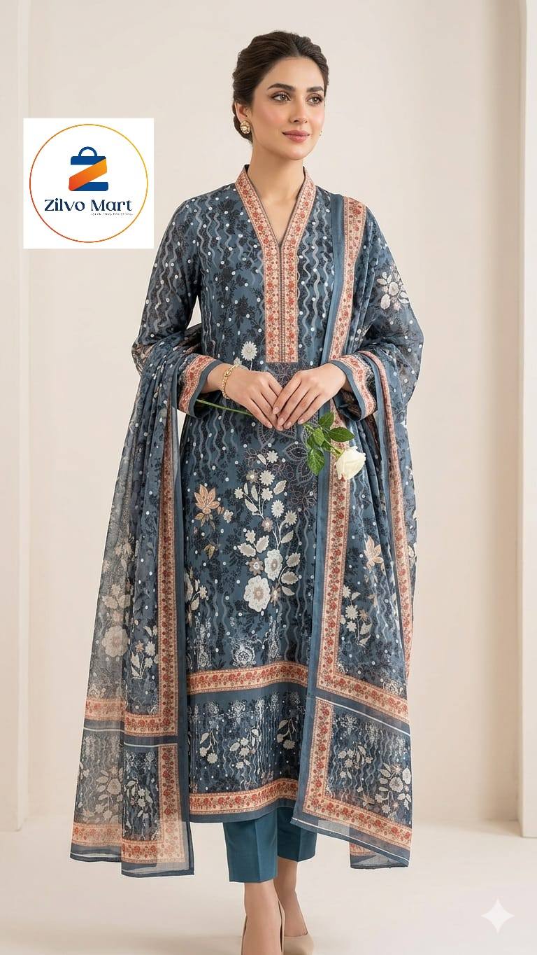 Unstitch Printed Three Piece 2