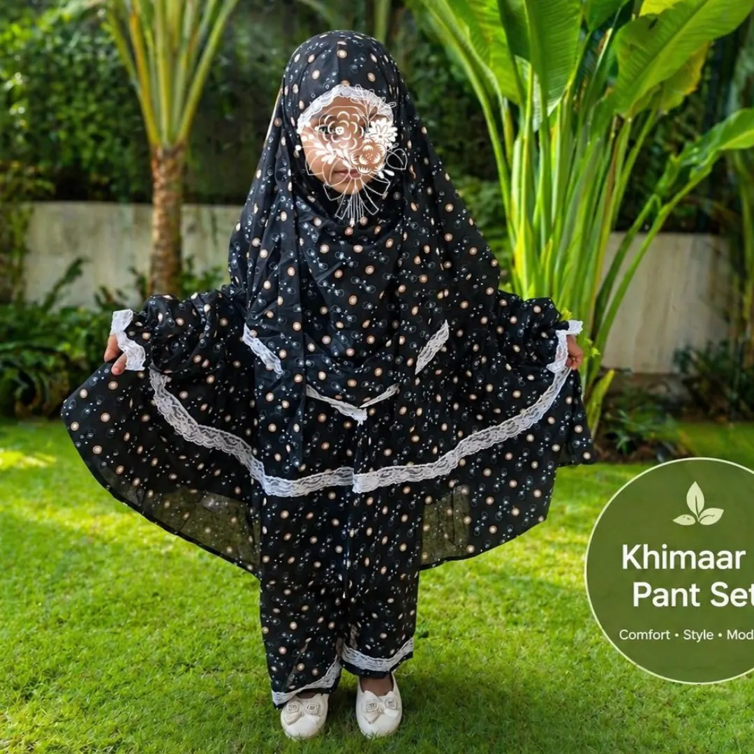 Kids Cotton Khimar Set KCK127