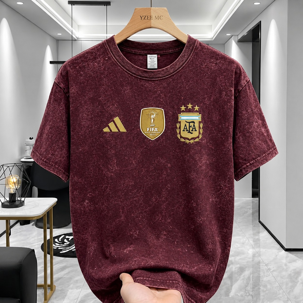 ACID WASH DROP SHOULDER T-SHIRT 001